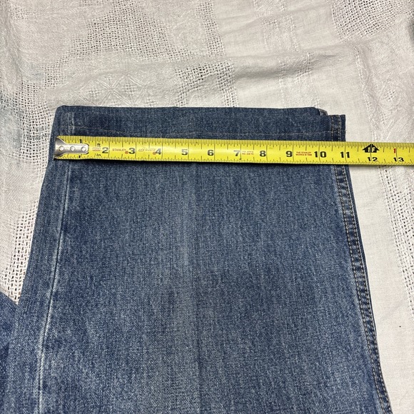 Ariat Denim Moana Ultra High Rise Tomboy Wide Leg Women 31 Button Fly 34x 31.5 - Picture 4 of 12